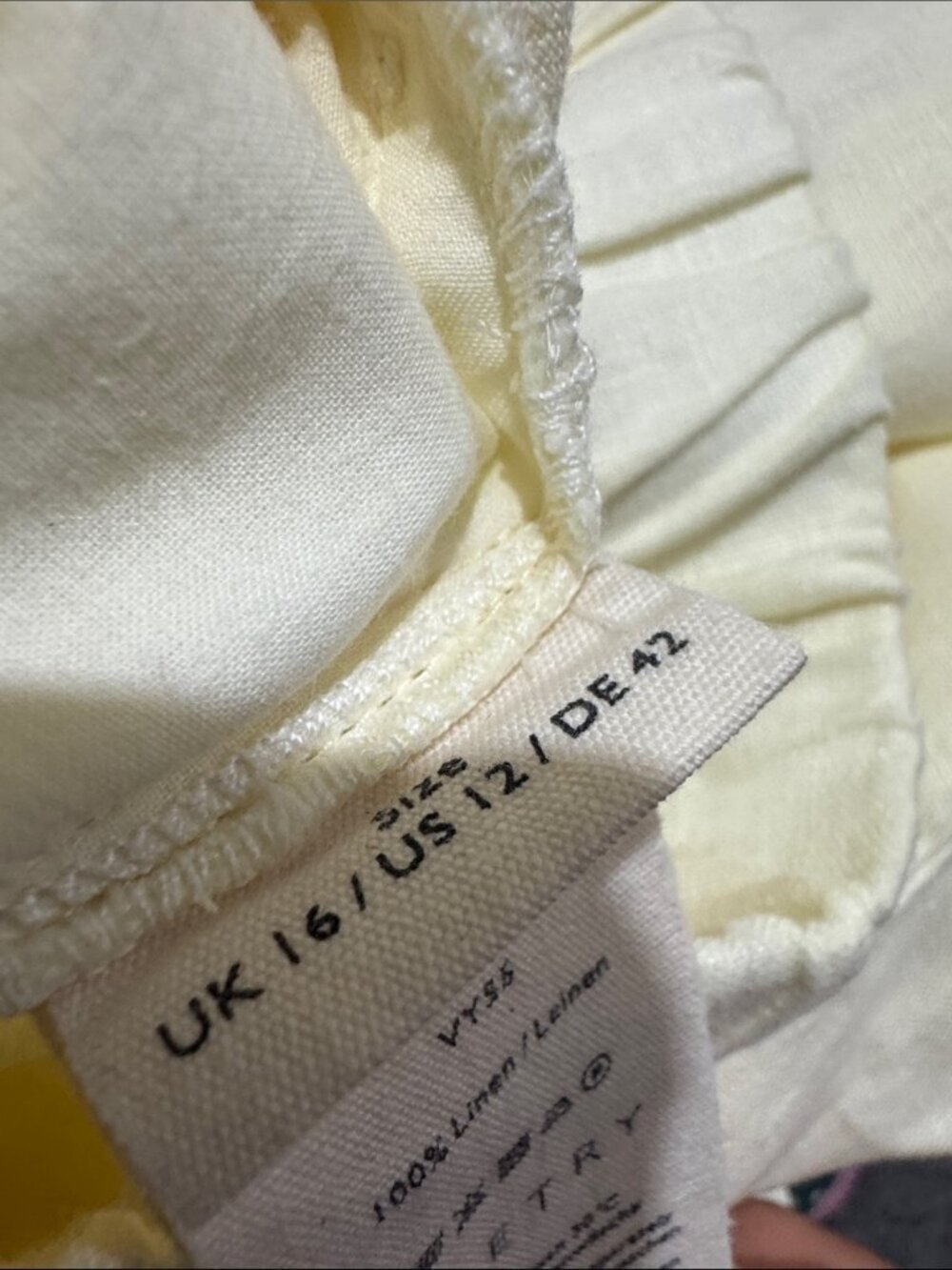 Poetry- Cropped Trousers Garment-dyed linen - light Yellow - us 12 - Picture 2 of 9